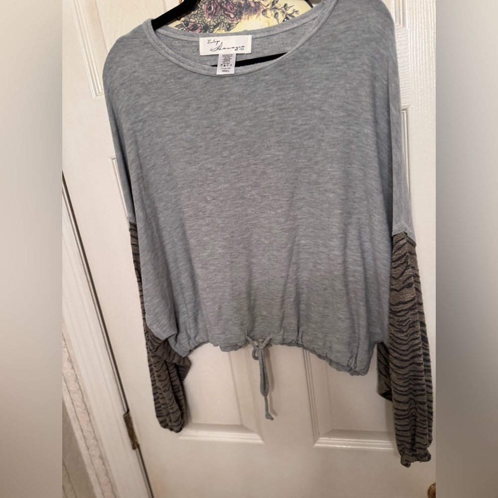 Vintage Havana Gray and Leopard  Women's Top